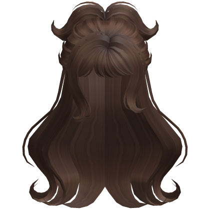 Heavenly Swirly Half-Up Wavy Curly Hair Brown Roblox item