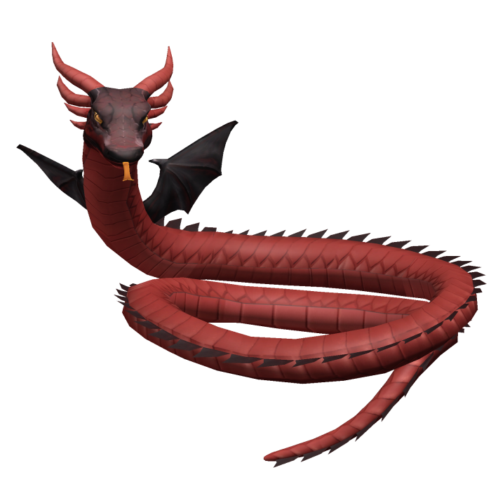 Red dragon wrapped around neck