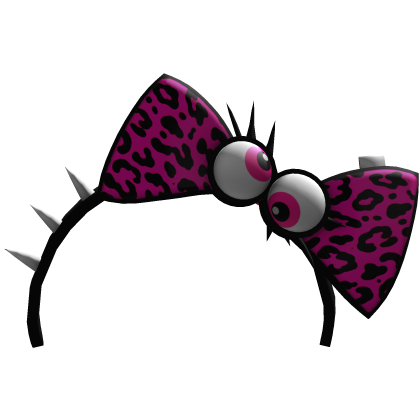 pink scene headband with eyeball bow Roblox item