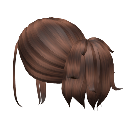 Y2K Low Clipped Short Ponytail - Brown Roblox item