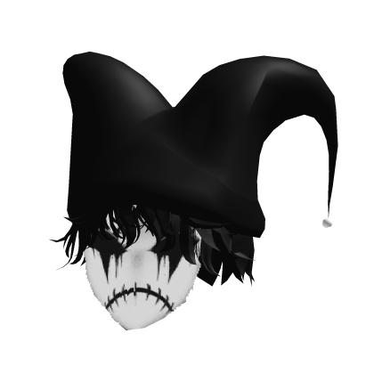 [Animated] Dark Emo Harlequin Mask w/ Checker Hair