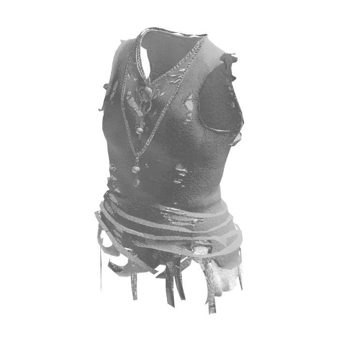 White Y2K Distressed Gothic Chain Tank Top [PBR]