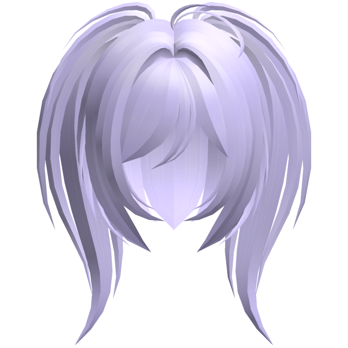 moe emo high messy side ponytails purple