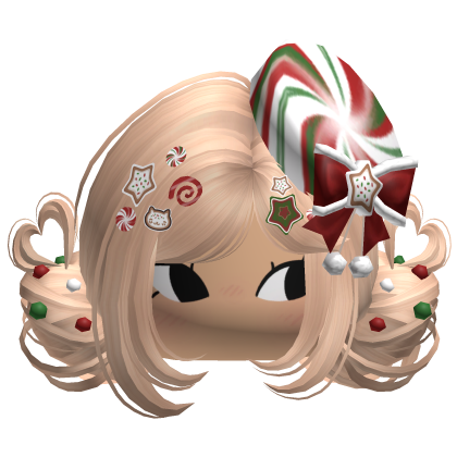 ♡ Christmas Candycane Buns (Blonde)