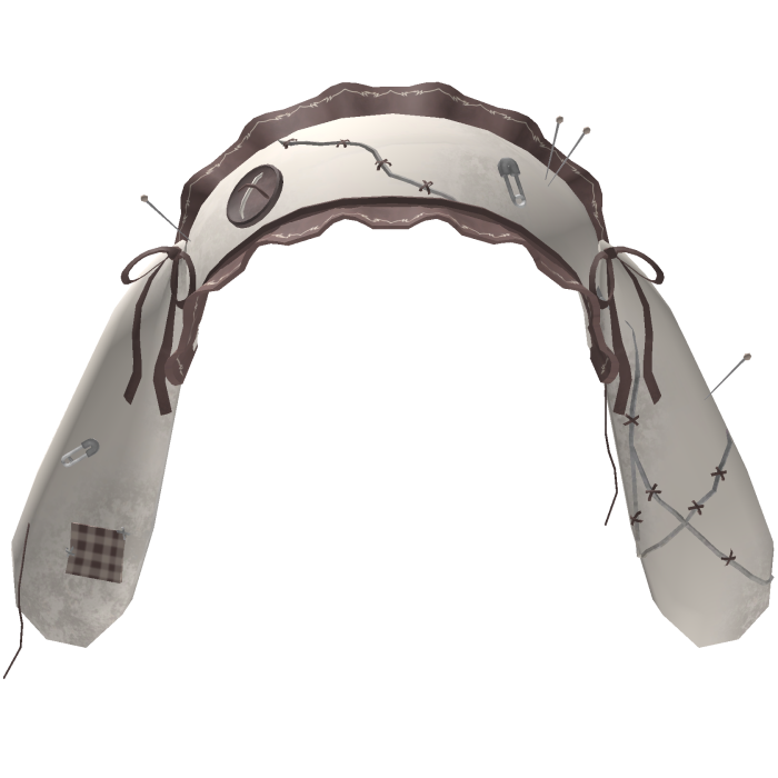 Cute Brown Patchwork Bunny Ears Headband