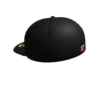 Black Angled Backwards Fitted Cap Roblox