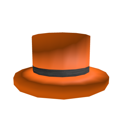 Black Banded Orange Top Hat