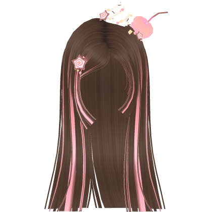 Glowy Cherry Cream Long Hime Cut (Brownie) Roblox item