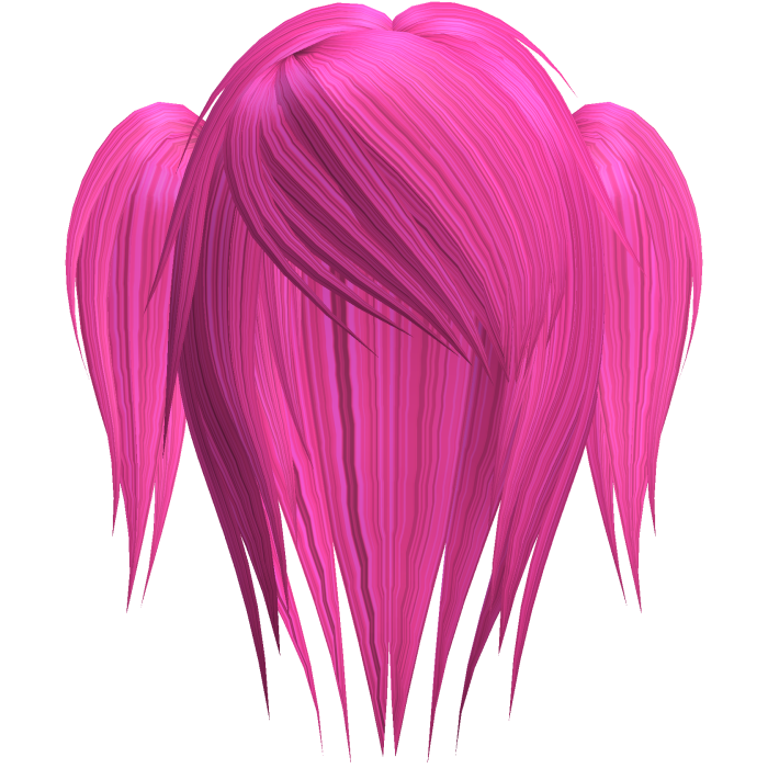 hot pink moe emo scene hair w pigtails