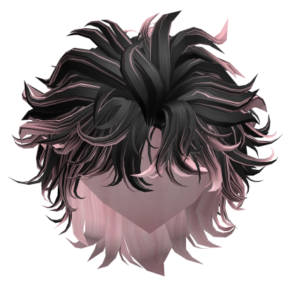 Stylish Slicked Back Mullet (Black&Pink) Roblox item
