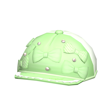 ♡ Kawaii pastel green cap (front)