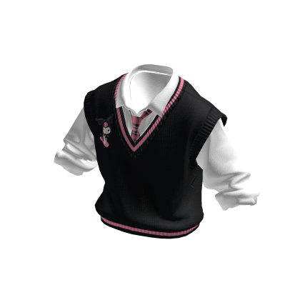 FS - School Uniform Vest Black Pink