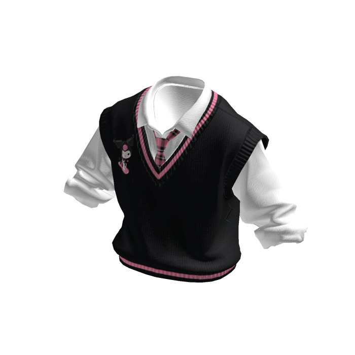 FS - School Uniform Vest Black Pink