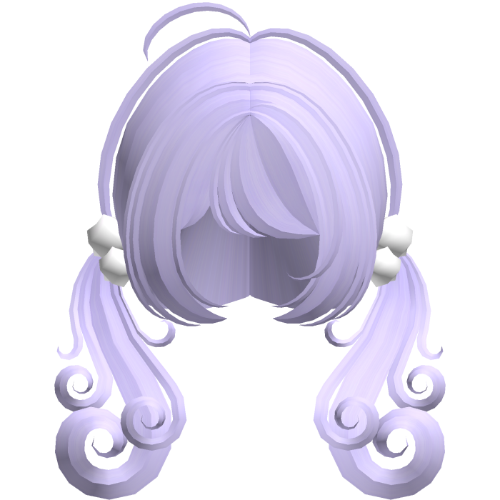 cute swirly curly tiny pigtails purple