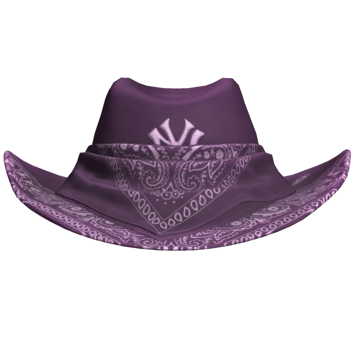 Purple NYC Bandana Cowboy Hat