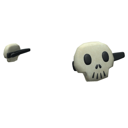 Halloween Skull Hair Clips White
