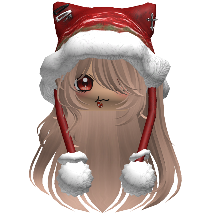 Long Blonde hair cute Christmas hat Y2k