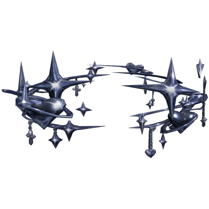 Chrome Aura with Cross and Hearts - Blue