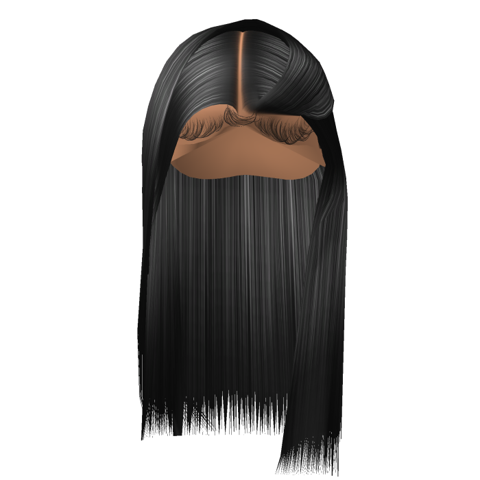 Straight Middle Part Flip Over | Black