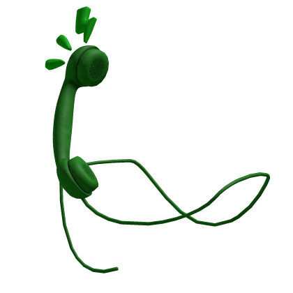 green cute wired telephone thumbnail