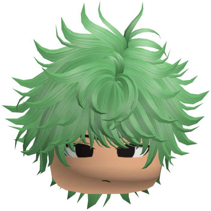 Moe Vkei Green Long Messy Hair Combo