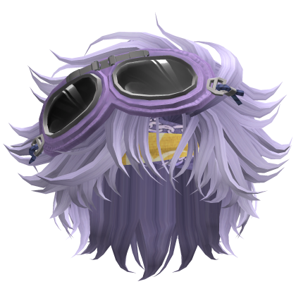 Purple Windswept Hair w/ Goggles  Roblox item