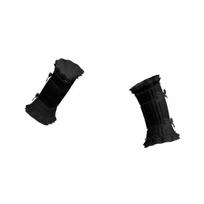 knit arm warmers + ruffles & bows / black 3.0