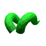 Green Long Flow Horns