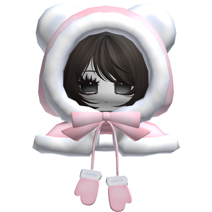 Christmas Moe Girl Pink Bear Hood Dark brown