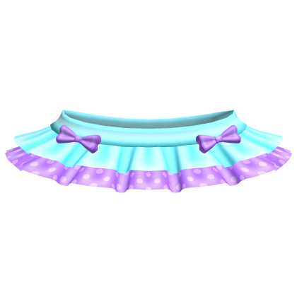 ♡꒱ cutesy kawaii teal and purple tutu skirt