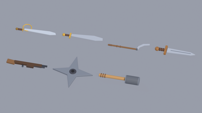 Low Poly Weapons Pack Sword Gun Axe Bow x65 preview 9