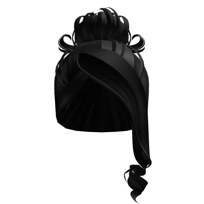 Roblox hair preview for Black Latina Updo Curly Bun Side Curl