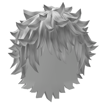 silver fluffy emo hair