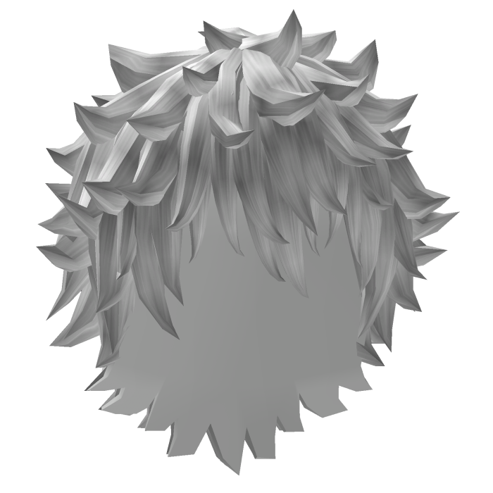 silver fluffy emo hair