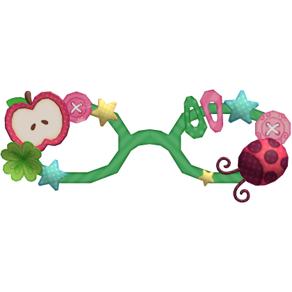 (╥﹏╥) cute igari clover ladybug apple glasses