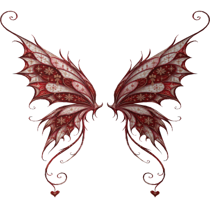 3.0 Christmas Red Snowflake Fairy Butterfly Wings
