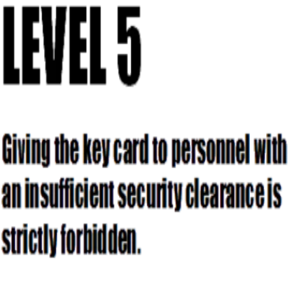 SCP - Level 5 Key Card