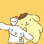 cinnamoroll and pompompurin