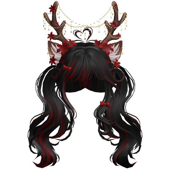 Ethereal Christmas Fairy Fawn Pigtails w/ Antlers