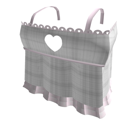 ⋆˚｡⎮Plaid Grey & Pink Ruffle Top Roblox item