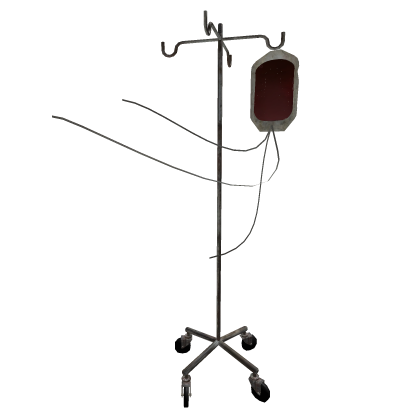 Horror rusty nurse blood bag