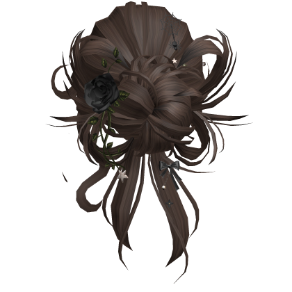 Gothic Messy Rose Thorn Bun (Brown)
