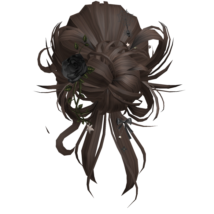 Gothic Messy Rose Thorn Bun (Brown)
