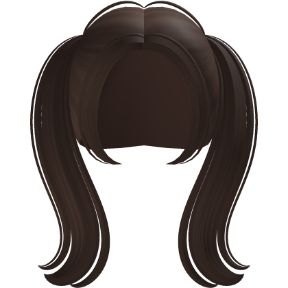 ♡ ┊ cutesy long pigtails in brown Roblox item
