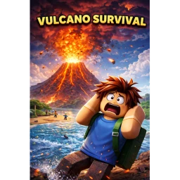 Volcano survival icon