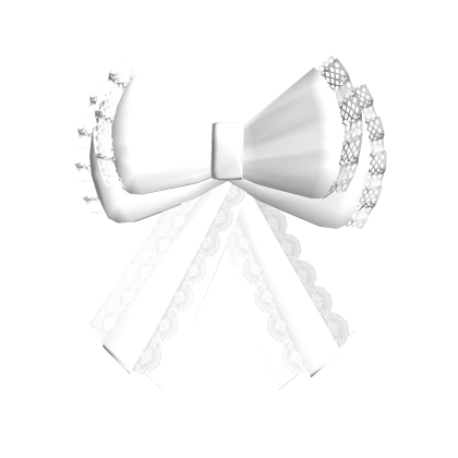 white gothic lace bow eyepatch Roblox item