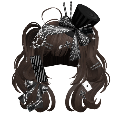 Wavy Anime Magician Pigtails (Brown) Roblox item