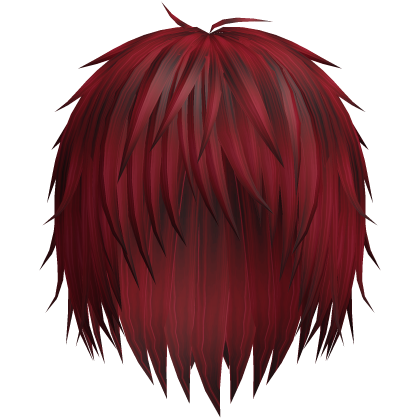 vkei emo boy anime wispy hair (red) Roblox item