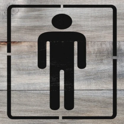 Men bathroom sign