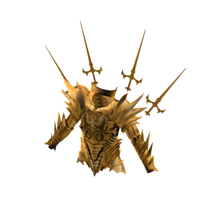 Medieval Divine Knight Aura Armor Top Gold